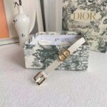 Dior Unisex CD Saddle Belt Latte Ultrasmooth Calfskin 20 MM Width - immagine 6