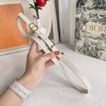 Dior Unisex CD Saddle Belt Latte Ultrasmooth Calfskin 20 MM Width - immagine 7