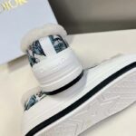 Dior Unisex CD Walk'N'Dior Platform Sneaker Pastel Midnight Blue Multicolor Embroidered Cotton Toile De Jouy Mexico Motif – Image 9