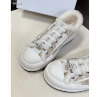 Dior Unisex CD Walk’N’Dior Platform Sneaker White Gold-Tone Toile De Jouy Mexico Embroidered Cotton Metallic Thread (12)