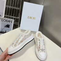 Dior Unisex CD Walk’N’Dior Platform Sneaker White Gold-Tone Toile De Jouy Mexico Embroidered Cotton Metallic Thread (12)