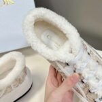 Dior Unisex CD Walk'N'Dior Platform Sneaker White Gold-Tone Toile De Jouy Mexico Embroidered Cotton Metallic Thread - Image 10