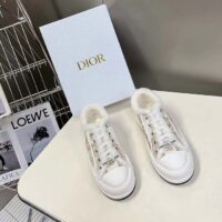 Dior Unisex CD Walk’N’Dior Platform Sneaker White Gold-Tone Toile De Jouy Mexico Embroidered Cotton Metallic Thread (12)