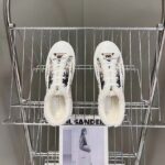 Dior Unisex CD Walk'n'Dior Platform Sneaker Beige Multicolor Embroidered Cotton Butterfly Bandana Motif - Image 5