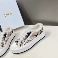 Dior Unisex CD Walk’n’Dior Platform Sneaker Beige Multicolor Embroidered Cotton Butterfly Bandana Motif (9)