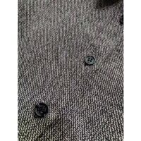Dior Women CD Belted Mid-Length Dress Gray Virgin Wool Tweed (1)