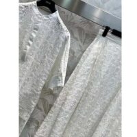 Dior Women CD Blouse Ecru Technical Cotton Lace Front Button Closure Mother-Of-Pearl Buttons (2)