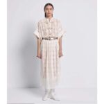 Dior Women CD Blouse Ecru Technical Cotton Lace Front Button Closure Mother-Of-Pearl Buttons - Imagen 12