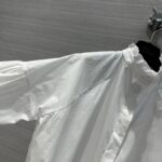 Dior Women CD Blouse White Cotton Poplin Hallmark Embroidered Bee Unlined - immagine 7