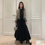 Dior Women CD Cardigan Beige Black Virgin Wool Cotton Jacquard Butterfly Bandana Motif – Image 12