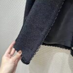 Dior Women CD Cropped Jacket Black Double-Sided Virgin Wool Bouclé - Bild 9