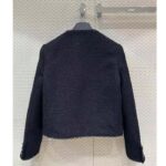 Dior Women CD Cropped Jacket Black Double-Sided Virgin Wool Bouclé - Bild 3