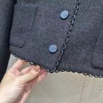 Dior Women CD Cropped Jacket Black Double-Sided Virgin Wool Bouclé - Bild 8