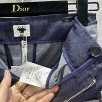 Dior Women CD Denim Couture Flared Jeans Belt Deep Blue Cotton Denim (8)