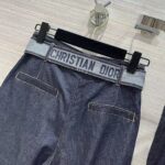 Dior Women CD Denim Couture Flared Jeans Belt Deep Blue Cotton Denim - immagine 8