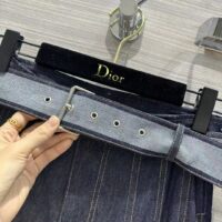 Dior Women CD Denim Couture Flared Jeans Belt Deep Blue Cotton Denim (8)