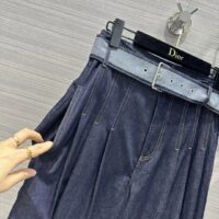 Dior Women CD Denim Couture Flared Jeans Belt Deep Blue Cotton Denim (8)
