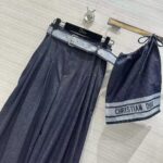 Dior Women CD Denim Couture Flared Jeans Belt Deep Blue Cotton Denim - immagine 4