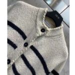 Dior Men CD Dior Marinière Jacket White Black Wool Cotton Mohair Technical Knit D-Stripes - Image 5