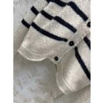 Dior Men CD Dior Marinière Jacket White Black Wool Cotton Mohair Technical Knit D-Stripes - Image 9