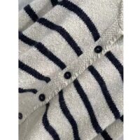 Dior Women CD Dior Marinière Jacket White Black Wool Cotton Mohair Technical Knit D-Stripes (8)