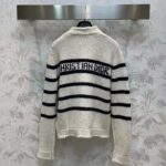 Dior Men CD Dior Marinière Jacket White Black Wool Cotton Mohair Technical Knit D-Stripes - Image 3