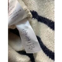 Dior Women CD Dior Marinière Jacket White Black Wool Cotton Mohair Technical Knit D-Stripes (8)