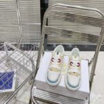 Dior Unisex CD Dior One Sneaker White Dior Oblique Perforated Calfskin Multicolor Suede Calfskin - Image 4