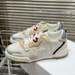 Dior Unisex CD Dior One Sneaker White Dior Oblique Perforated Calfskin Multicolor Suede Calfskin - Image 3