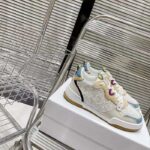 Dior Unisex CD Dior One Sneaker White Dior Oblique Perforated Calfskin Multicolor Suede Calfskin - Image 2