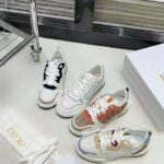 Dior Unisex CD Dior One Sneaker White Dior Oblique Perforated Calfskin Multicolor Suede Calfskin - Image 11