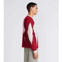 Dior Women CD Dior Peter Dior Sweater Red Wool-Blend Intarsia (11)