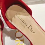 Dior Women CD Dior Rose Pump Amaryllis Red Patent Calfskin White Resin Pearls - Image 8
