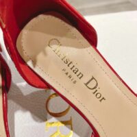 Dior Women CD Dior Rose Pump Amaryllis Red Patent Calfskin White Resin Pearls (3)