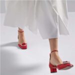 Dior Women CD Dior Rose Pump Amaryllis Red Patent Calfskin White Resin Pearls - Image 9