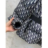 Dior Women CD DiorAlps Puffer Jacket Belt Blue Quilted Technical Taffeta Dior Oblique Motif (12)