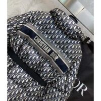 Dior Women CD DiorAlps Puffer Jacket Belt Blue Quilted Technical Taffeta Dior Oblique Motif (12)