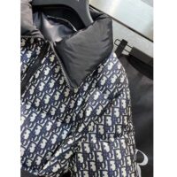 Dior Women CD DiorAlps Puffer Jacket Belt Blue Quilted Technical Taffeta Dior Oblique Motif (12)