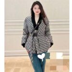 Dior Women CD DiorAlps Reversible Belted Jacket Blue Quilted Technical Taffeta Jacquard Dior Oblique Motif - Imagen 20