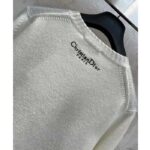 Dior Men CD Embroidered Sweater White Cashmere Knit Multicolor Tarot La Roue De La Fortune – Image 5