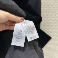 Dior Women CD Fitted Jacket Black Velvet-Effect Wool Silk (6)