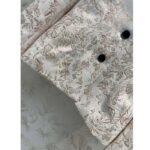 Dior Women CD Fitted Jacket White Technical Jacquard Gold-Tone Allover Butterfly Motif - Imagen 11