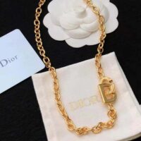 Dior Women CD Lock Necklace Gold-Finish Metal (1)