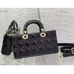 Dior Women CD Medium Lady D-Joy Bag Black Patent Cannage Calfskin – Bild 3