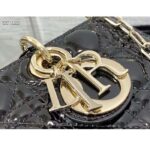 Dior Women CD Medium Lady D-Joy Bag Black Patent Cannage Calfskin – Bild 9