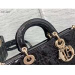 Dior Women CD Medium Lady D-Joy Bag Black Patent Cannage Calfskin – Bild 8