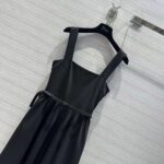 Dior Women CD Mid-Length Belted Dress Black Wool Silk – Bild 3