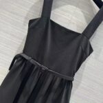 Dior Women CD Mid-Length Belted Dress Black Wool Silk – Bild 6