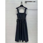 Dior Women CD Mid-Length Belted Dress Black Wool Silk – Bild 2