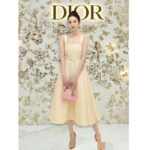 Dior Women CD Mid-Length Belted Dress Ecru Wool Silk Shantung - Bild 15
